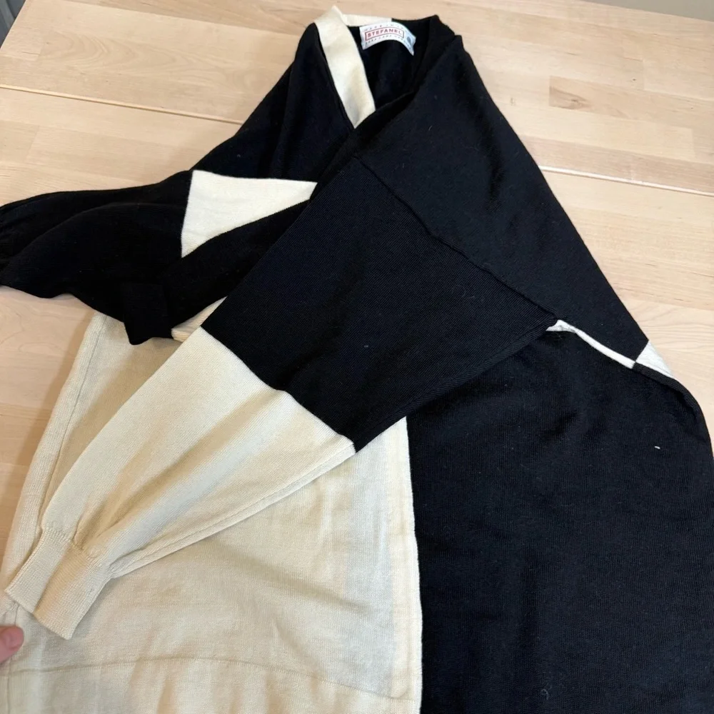 Stefanel Black and Cream‎ Cardigan - Picture 9 of 10